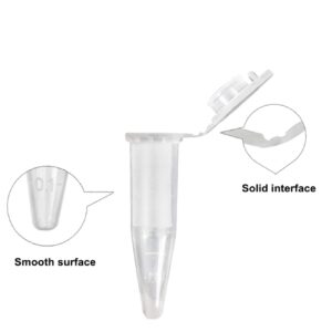 JinYu Centrifuge Tubes Bottom Tip Clear Plastic Test Tube Vials (1.5ml/30pcs)