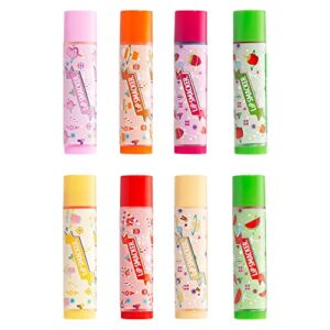 Lip Smacker Holiday Original & Best - 8 Moisturizing Lip Balms, Fun Assortment, Hydrating & Protecting - Vegan