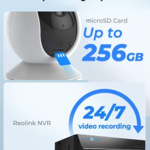 REOLINK indoor security camera E1 Pro 2 Pack Bundle with 2pcs 128GB SD Card, Indoor Camera for Home Security with Phone App, 2.4/5GHz WiFi, Baby Monitor, Pet Camera