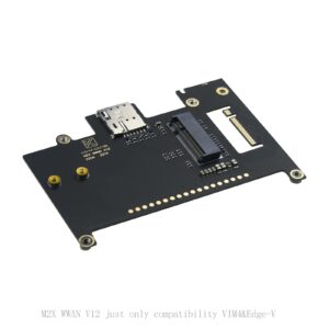 Khadas M2X WWAN Extension Board with M.2 Slot for Adding a 4G/5G LTE Module Support Nano-SIM Card Slot/18-Pin GPIO Header/4G/5G Active LED