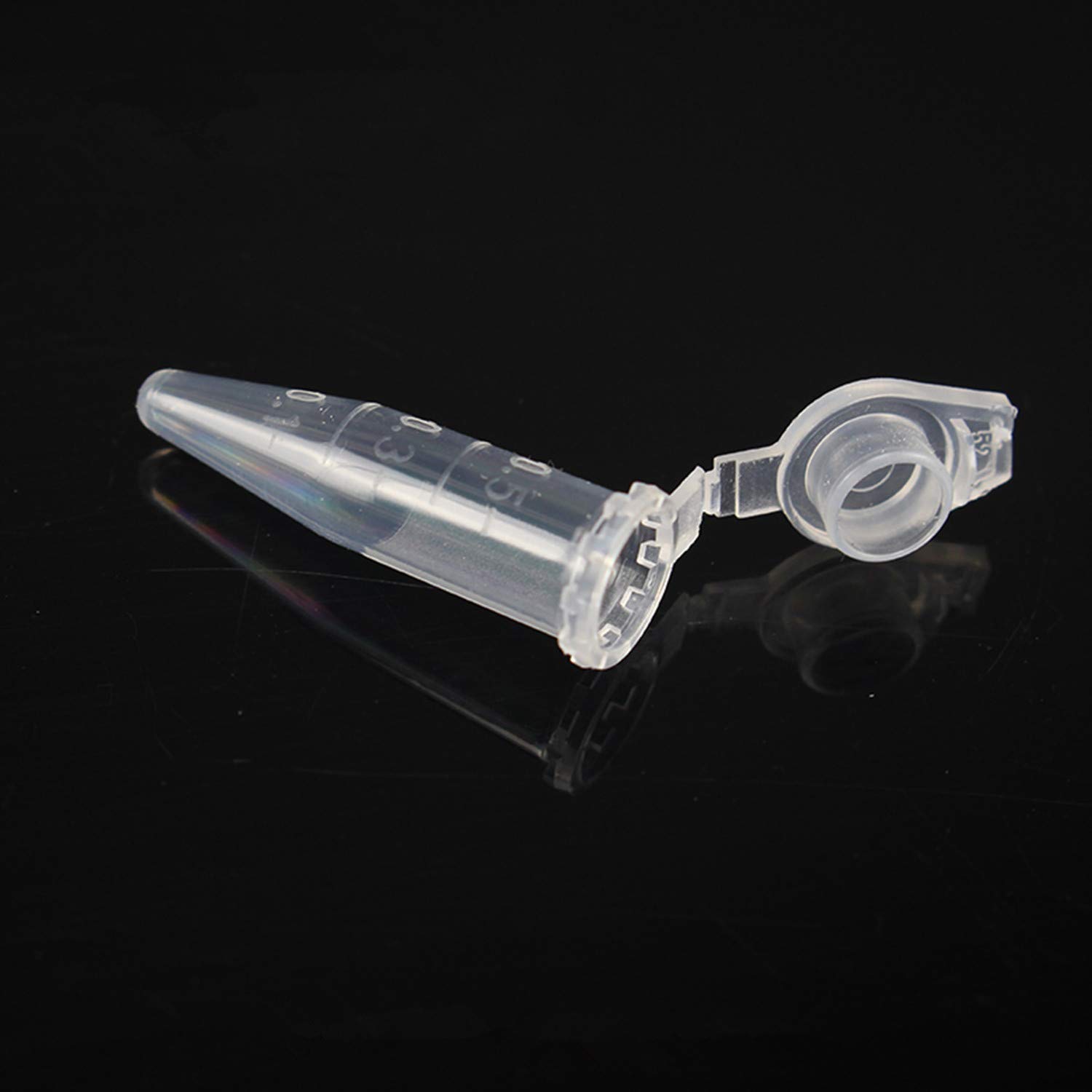 JinYu Centrifuge Tubes Bottom Tip Clear Plastic Test Tube Vials (1.5ml/30pcs)