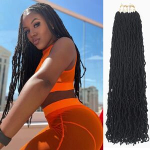 faux locs crochet hair soft locs 20 inches 7 packs crochet locs crochet hair black natural wave braids hair extensions distressed locs pre looped crochet butterfly locs for black women