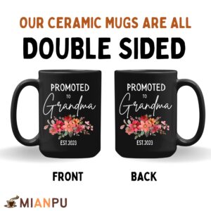 MIANPU Promoted To Grandparents 2023, Grandma And Grandpa Announcement Gifts, Pregnancy Announcement For Grandparents, Grandparent Mug Set, Grandparents Baby Announcement, 15oz