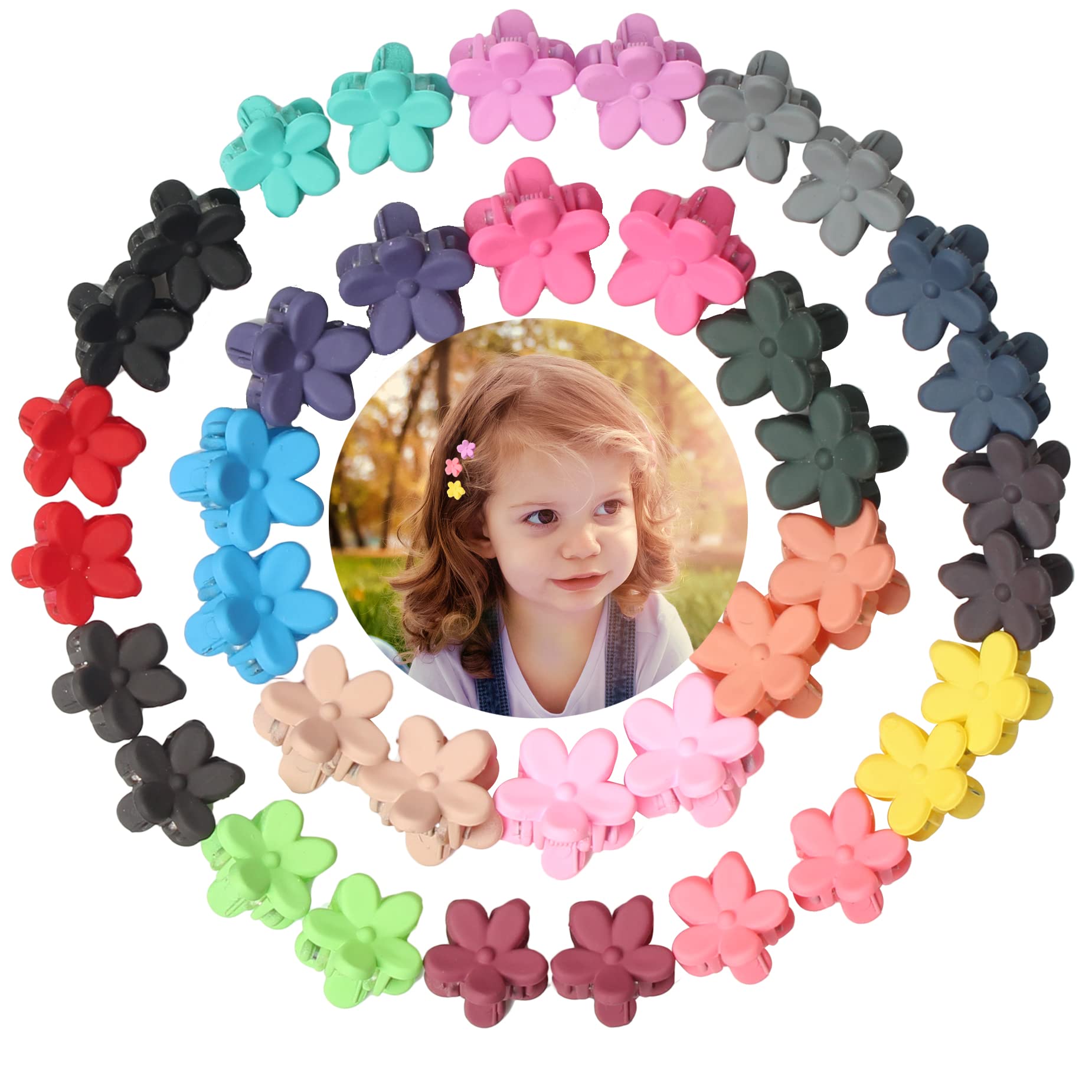 40Pcs Baby Girls Hair Bangs Mini Hair Claw Clip Kids Hair Pin 20 Colors for Girls and Women