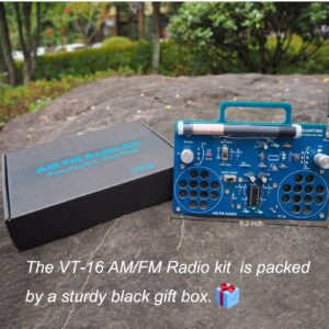 VIGURTIME AM/FM Radio Kit | Soldering Project DIY Kit for Practicing Teaching Electronics | Stereo | Great STEM Project and Gift | Upgraded Version VT-16