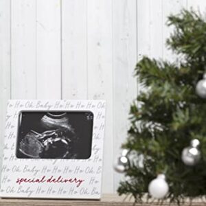 Little Holly Special Delivery Christmas Sonogram Frame, Baby Ultrasound Photo Frame, Baby Announcement Gift, Baby Holiday Keepsake, New and Expecting Parents Christmas Gift, White