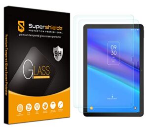 supershieldz (2 pack) designed for tcl tab 10 5g / tcl tab 10s (10.1 inch) screen protector, [tempered glass] anti scratch, bubble free