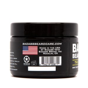 Badass Beard Care Beard Butter For Men - THE LADIES MAN, 3 oz - Made of Natural Ingrediens for Healthy, Soften and Itchness Free Beard and Mustache