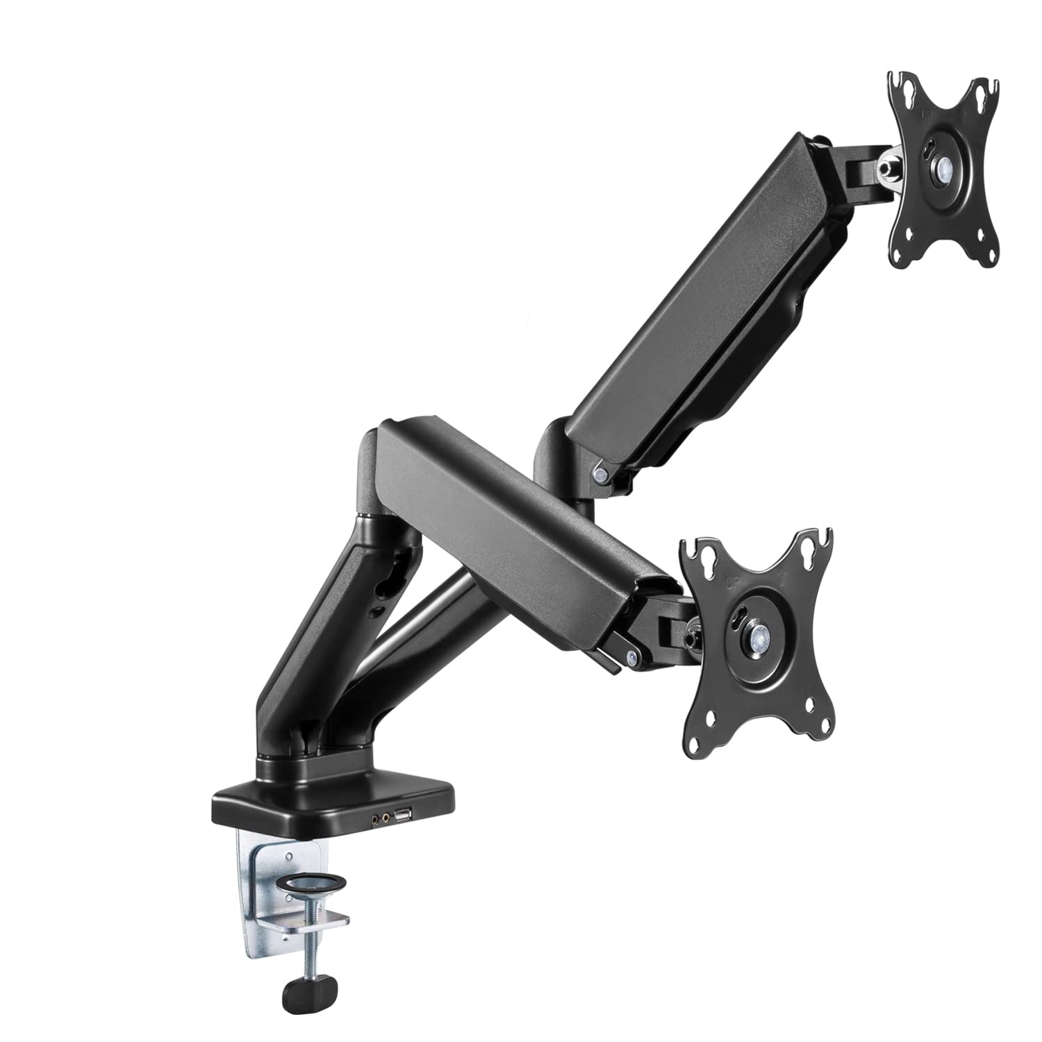 Stellar Mounts Dual Spring LCD Monitor Arms with USB and Multimedia Ports for: ASUS TUF Gaming VG279QM 27” HDR Monitor, 1080P Full HD (1920 x 1080), Fast IPS, 280Hz 1ms