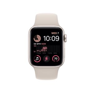 Apple Watch SE (2nd Gen) [GPS + Cellular 40mm] Smart Watch w/Starlight Aluminum Case & Starlight Sport Band - S/M. Fitness & Sleep Tracker, Crash Detection, Heart Rate Monitor, Water Resistant