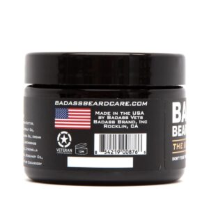 Badass Beard Care Beard Butter For Men - THE BUSHWHACKER, 3 oz - Made of Natural Ingrediens for Healthy, Soften and Itchness Free Beard and Mustache