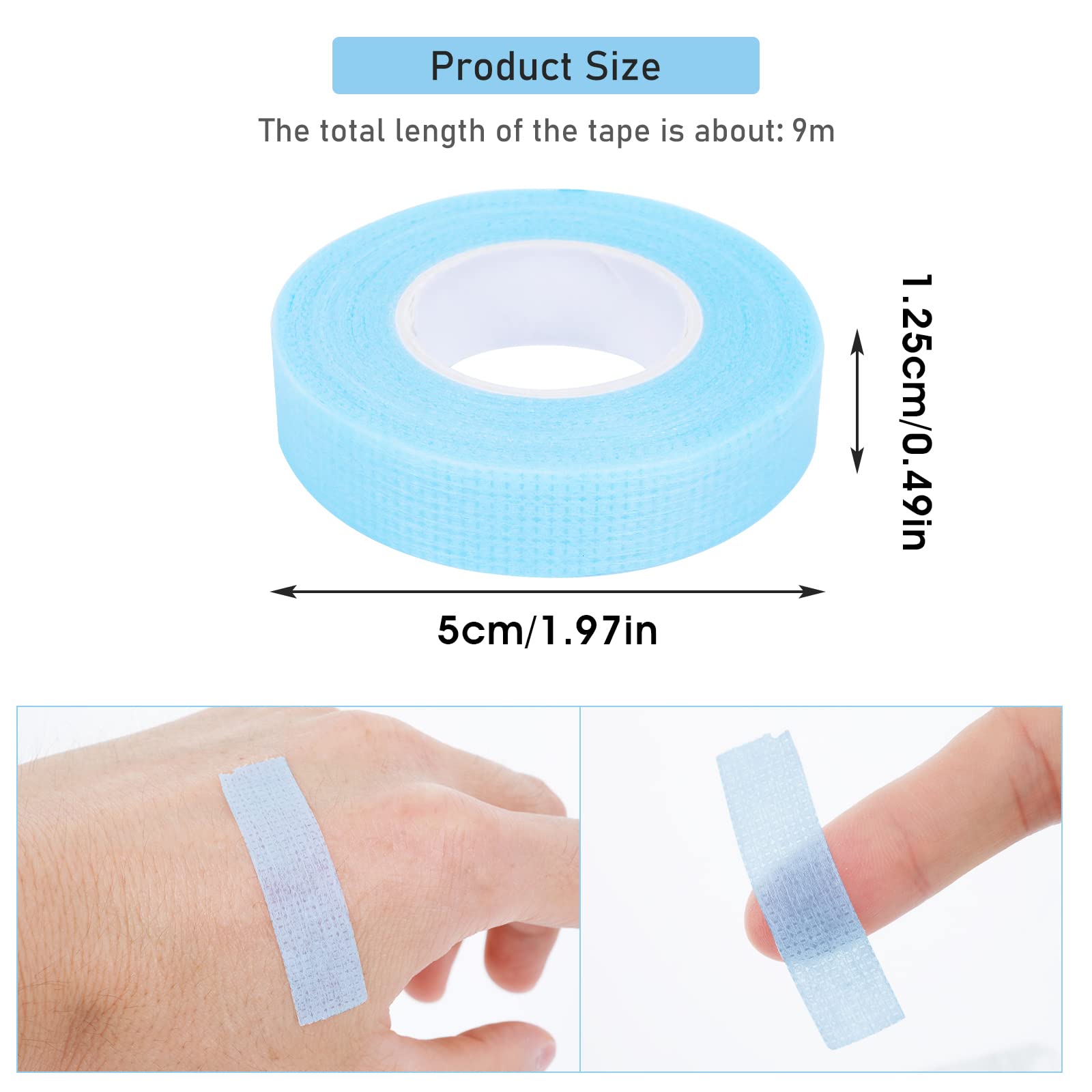 WLLHYF 6 Rolls Eyelashes Extension Tape， Breathable Medical Microporous Tape Sensitive Skin Tape Adhesive Fabric Lash Tape for Professional Individual Makeup Eye Lashes Tools