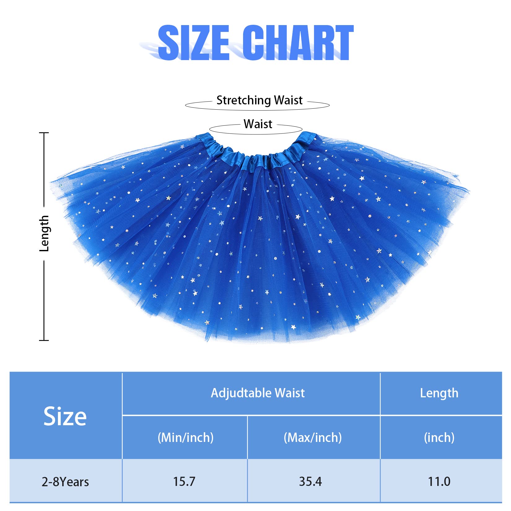 Century Star Girls Sparkle Tutu Skirt Tulle Ballet Skirts 3 Layers Princess Tutu for Toddler Kids Baby Party Dress Birthday Halloween 2-8T Cute Green