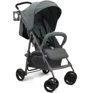 509 crew shopee: kids lightweight stroller with extra-large canopy - storage basket, front swivel wheels, ergonomic handle, cup holder & reclinable back rest, ages 6-36 months