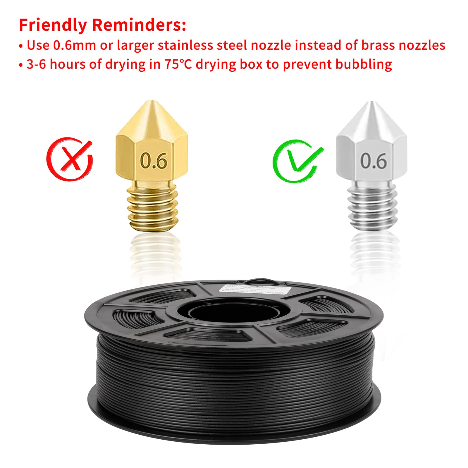 iSANGHU Carbon Fiber ABS Filament 1.75mm, Lightweight & High Toughness, Enhanced ABS-CF 3D Printer Filament, Black Carbon Fiber Filament ABS Filament 1kg(2.2lbs) Spool