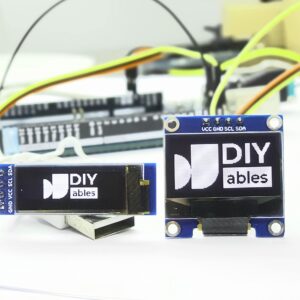 DIYables 2pcs OLED Display I2C 128x64 128x32 for Arduino, ESP32, ESP8266, Raspberry Pi