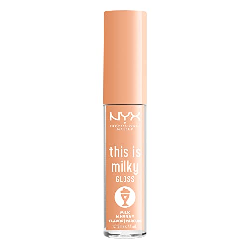 NYX PROFESSIONAL MAKEUP This Is Milky Gloss, Lip Gloss with 12 Hour Hydration, Vegan - Milk & Hunny (Honey Nude)