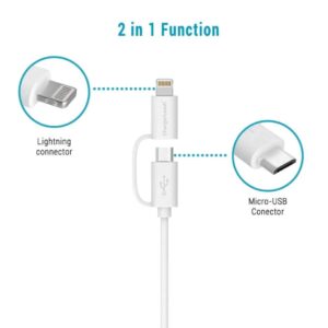 Sweda ChargerLeash Charging Cable with Alarm – 48-Inch Long Durable Cable for iPad, iPhone, Android, and Tablets – Anti-Theft Charging Solution for Home and Travel