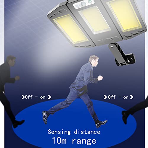 Amikadom #T70095 Solar Street Light, Ip65 Waterproof, Dusk to Da-Wn with Motion Sensor Led Security Flo-Od Light for Parking Lot, Remo