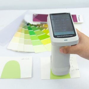 HFBTE Spectrophotometer Ultra-high Repeatability Accuracy Colorimeter Paint Coating Printing Textile Color Difference Test Instrument with Measuring Aperture Φ8mm Illumination Aperture Φ11mm D/8 SCI