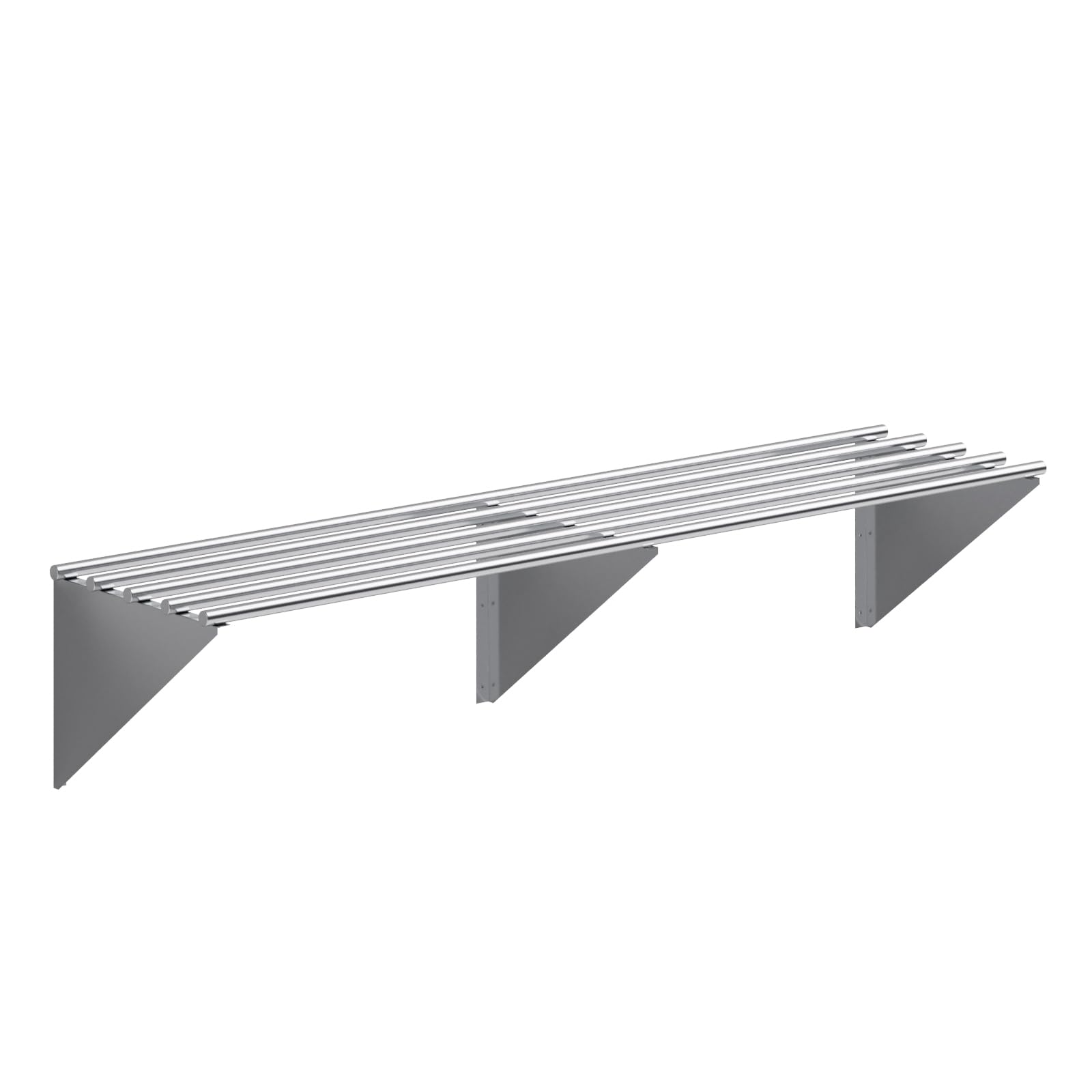 AmGood 72" Long X 18" Deep Stainless Steel Tubular Wall Shelf | NSF Certified | Appliance & Equipment Metal Shelving | Kitchen, Restaurant, Garage, Laundry, Utility Room