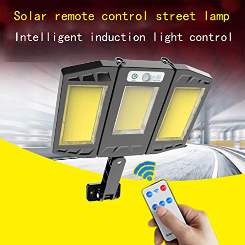 Amikadom #T70095 Solar Street Light, Ip65 Waterproof, Dusk to Da-Wn with Motion Sensor Led Security Flo-Od Light for Parking Lot, Remo