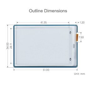 waveshare 1.9inch E-Paper Module 91 Segments E-Ink Display for Raspberry Pi/Arduino/STM32, Black/White Display Color, I2C Bus, Support Partial Refresh, 3.3V/5V