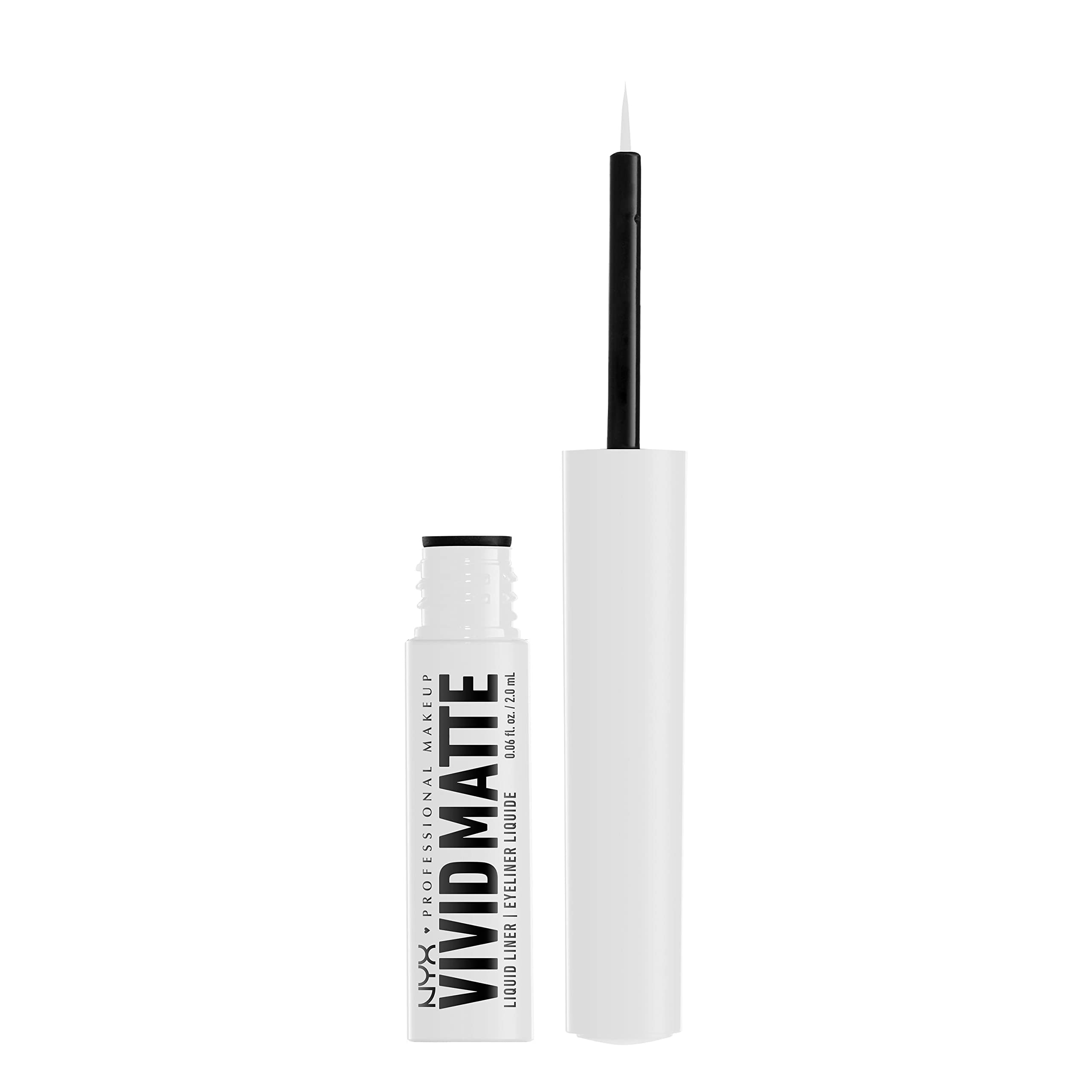 NYX PROFESSIONAL MAKEUP Vivid Matte Liquid Liner, Smear-Resistant Eyeliner with Precise Tip - White