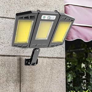 Amikadom #T70095 Solar Street Light, Ip65 Waterproof, Dusk to Da-Wn with Motion Sensor Led Security Flo-Od Light for Parking Lot, Remo