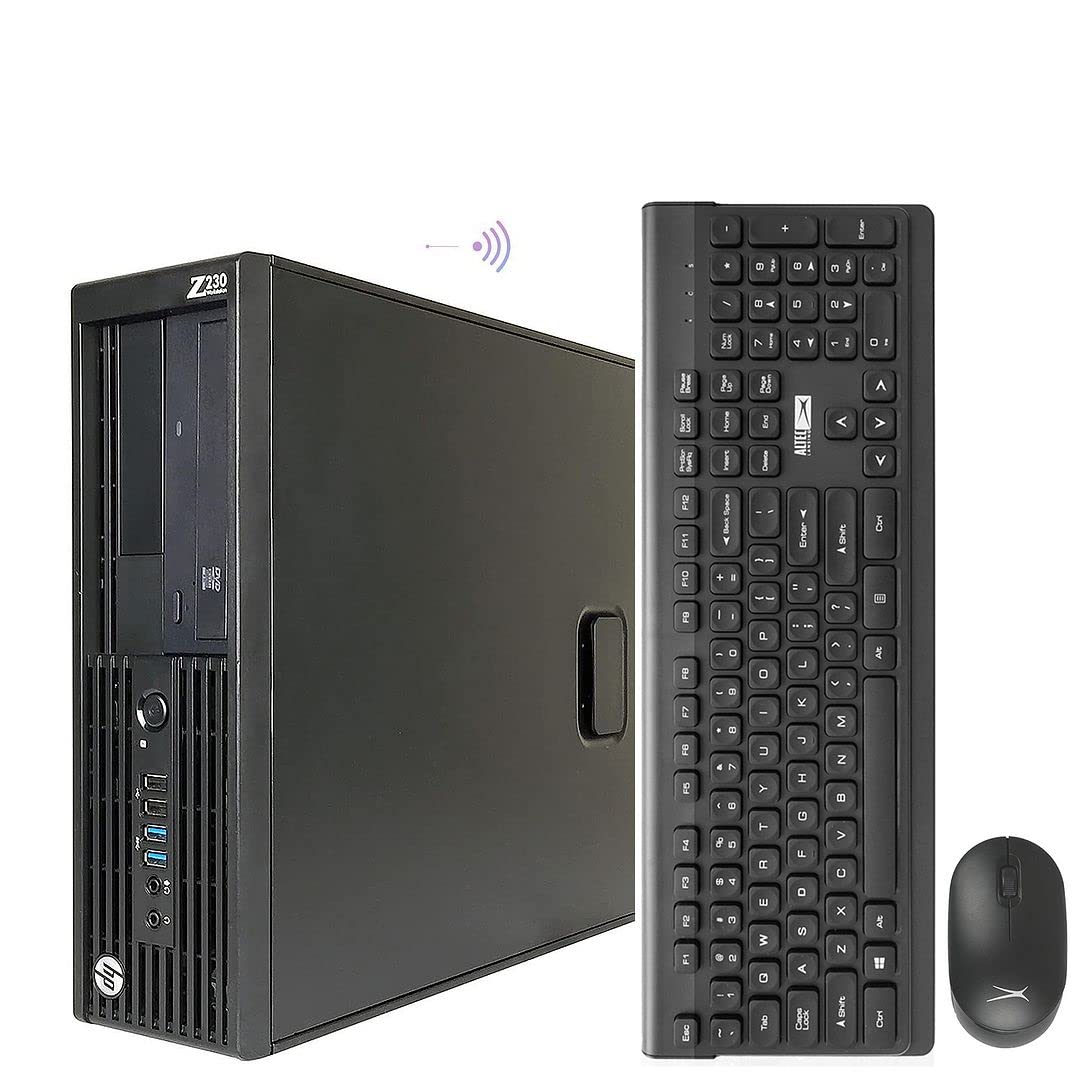 HP Small Form Factor Z230 Workstation Desktop,i7 Refurbished PC,32GB Ram,1TB SSD,Built in WiFi,Win 10 pro,HDMI,DP,VGA,DVD,USB 3.0,4K Support,Wireless K&M +TJJ PAD (Renewed)