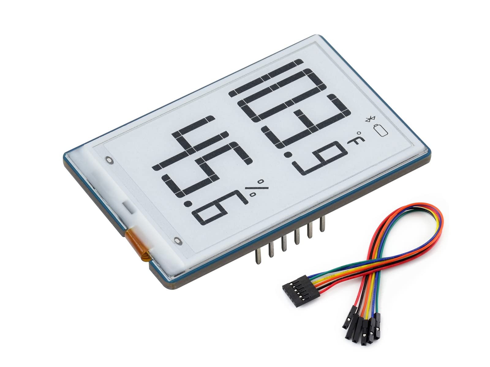 waveshare 1.9inch E-Paper Module 91 Segments E-Ink Display for Raspberry Pi/Arduino/STM32, Black/White Display Color, I2C Bus, Support Partial Refresh, 3.3V/5V