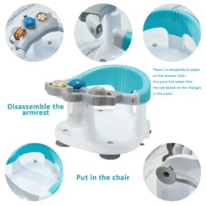 Baby Bath Seat, Infant Bath Seat, Bath Seat for Baby,Baby Bathtub Seat for Sit-Up 6-36 Months 4 Suction Cups Stability (White)