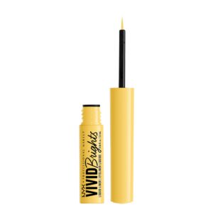 NYX PROFESSIONAL MAKEUP Vivid Brights Liquid Liner, Smear-Resistant Eyeliner with Precise Tip - Had Me At Yellow