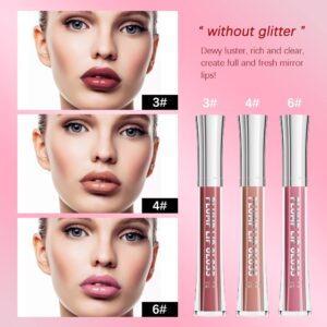 ibcccndc Lip Plumper Plumping Lip Gloss Hydrating Nourishing Lip Oil Red Liquid Lipstick Lip Care Products Mineral Oil Clear Lipgloss (4)