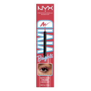 NYX PROFESSIONAL MAKEUP Vivid Brights Liquid Liner, Smear-Resistant Eyeliner with Precise Tip - On Red