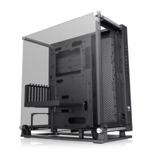 Thermaltake Core P3 Pro E-ATX Tempered Glass Mid Tower Gaming Computer Chassis, Open Frame Panoramic Viewing, Glass Wall-Mount, Rotatable PCI-E Slots, CA-1G4-00M1WN-09