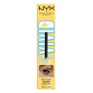 NYX PROFESSIONAL MAKEUP Vivid Brights Liquid Liner, Smear-Resistant Eyeliner with Precise Tip - Had Me At Yellow