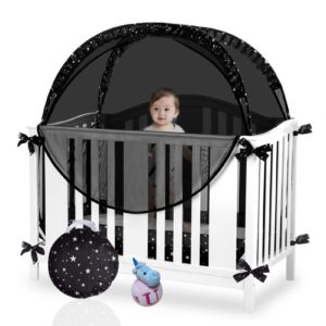 safety crib net to keep baby in black pop up crib cover to keep baby from climbing out blackout crib cover mosquitero net for baby travel easy