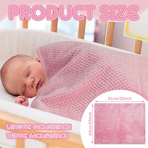 6 Pcs Baby Blanket Flannel Fuzzy Cozy Throw Blankets Soft Warm Fleece Sherpa Blanket for Newborn Infant and Toddler, Nursery Swaddling Blankets for Baby Kids,6 Colors (25 x 32 Inch)