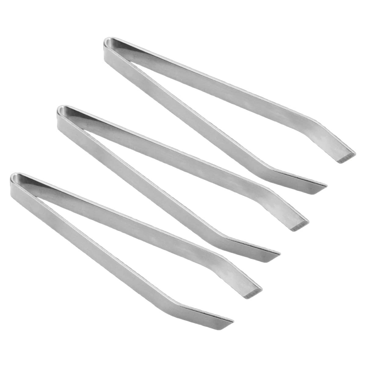 3 Pcs Fish Bone Tweezers Handmade Precision Tweezers for Kitchen Restaurant Home Flat Tip Pig Hair Removal Tool