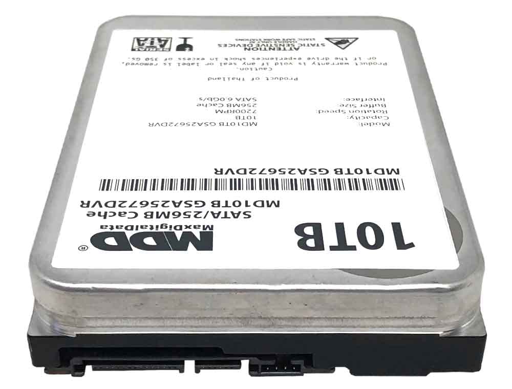 MDD 10TB 7200 RPM 256MB Cache SATA 6.0Gb/s 3.5inch Internal Hard Drive for Surveillance Storage (MD10TGSA25672DVR) - 3 Years Warranty (Renewed)