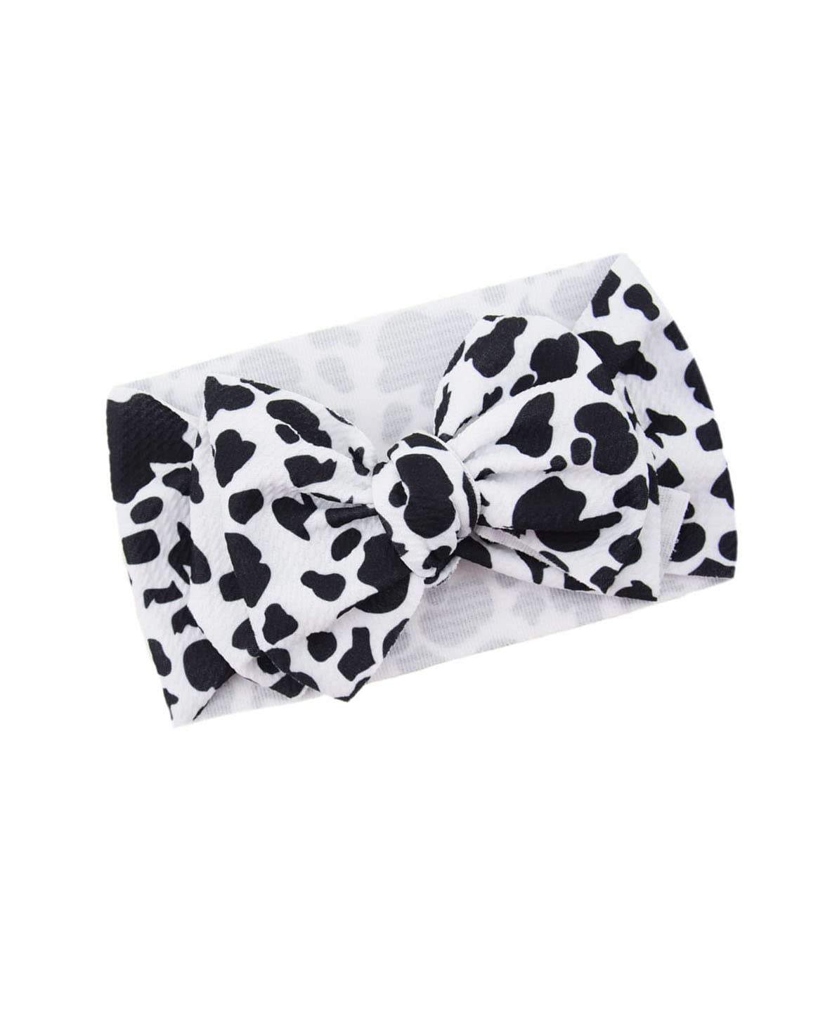 BBTDIN Baby Girl Headband with Cow Print Bow and Hair Clip