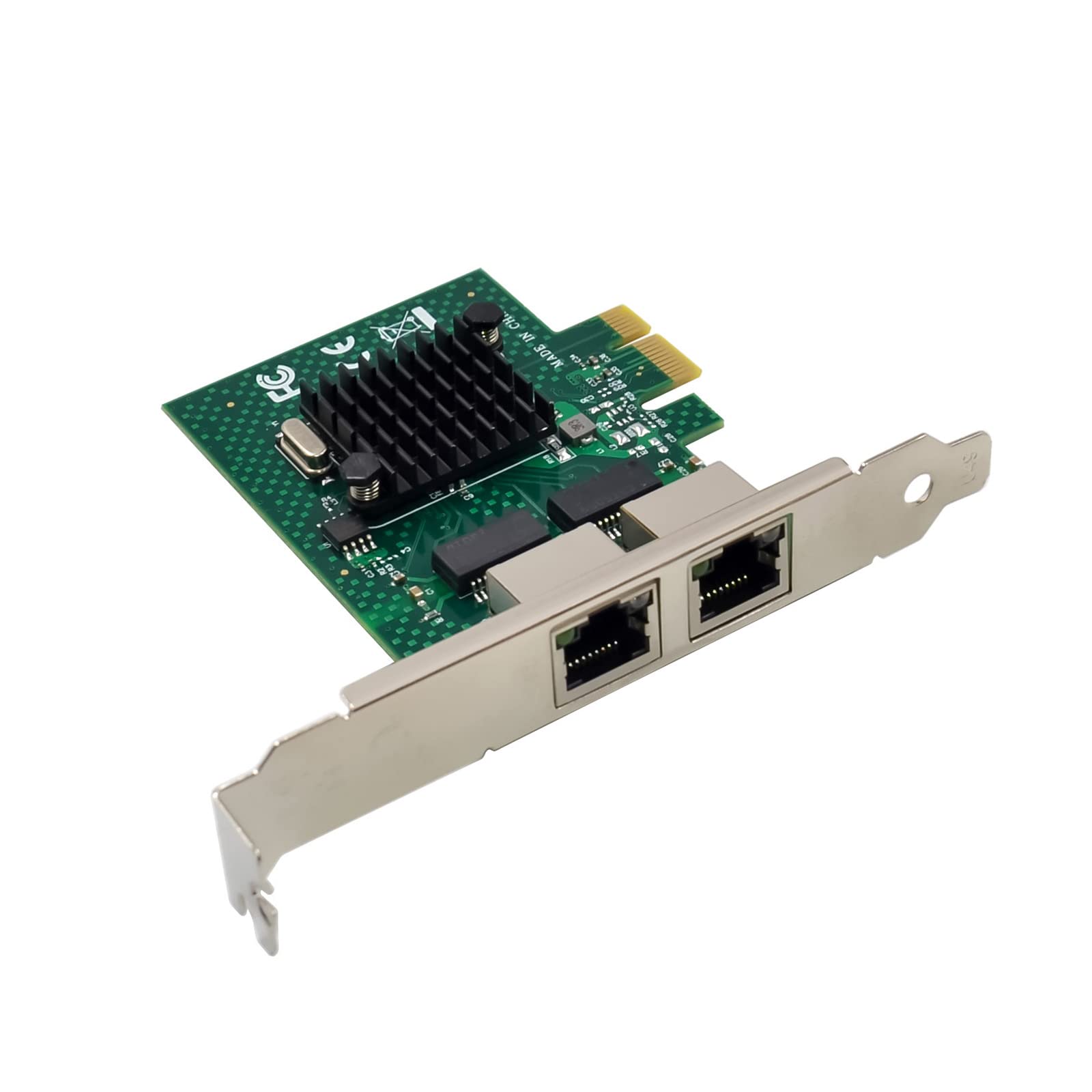 Dual-Port PCIe Gigabit Ethernet Server Adapter with NetXtreme BCM5720-2P Chipset PCI Express 1000M Network LAN Card for Windows Sever Linux Ubuntu VMware