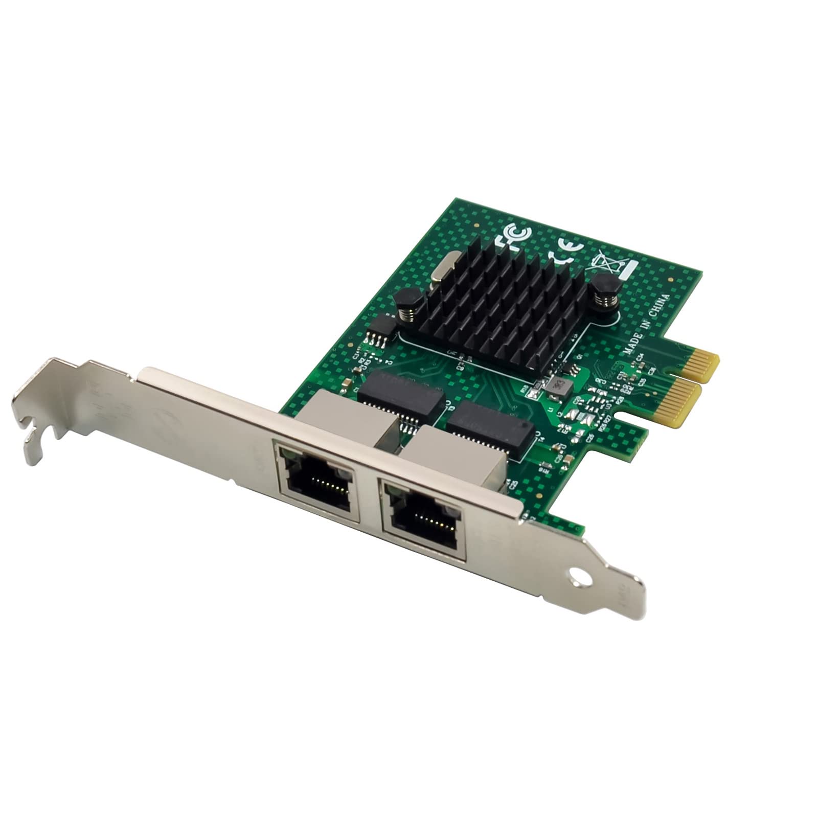 Dual-Port PCIe Gigabit Ethernet Server Adapter with NetXtreme BCM5720-2P Chipset PCI Express 1000M Network LAN Card for Windows Sever Linux Ubuntu VMware