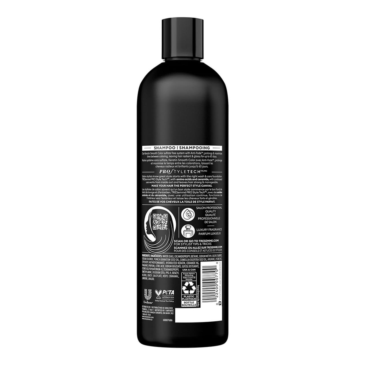 Tresemme Shampoo Keratin Smooth Color 20 Ounce (592ml) (Pack of 3)