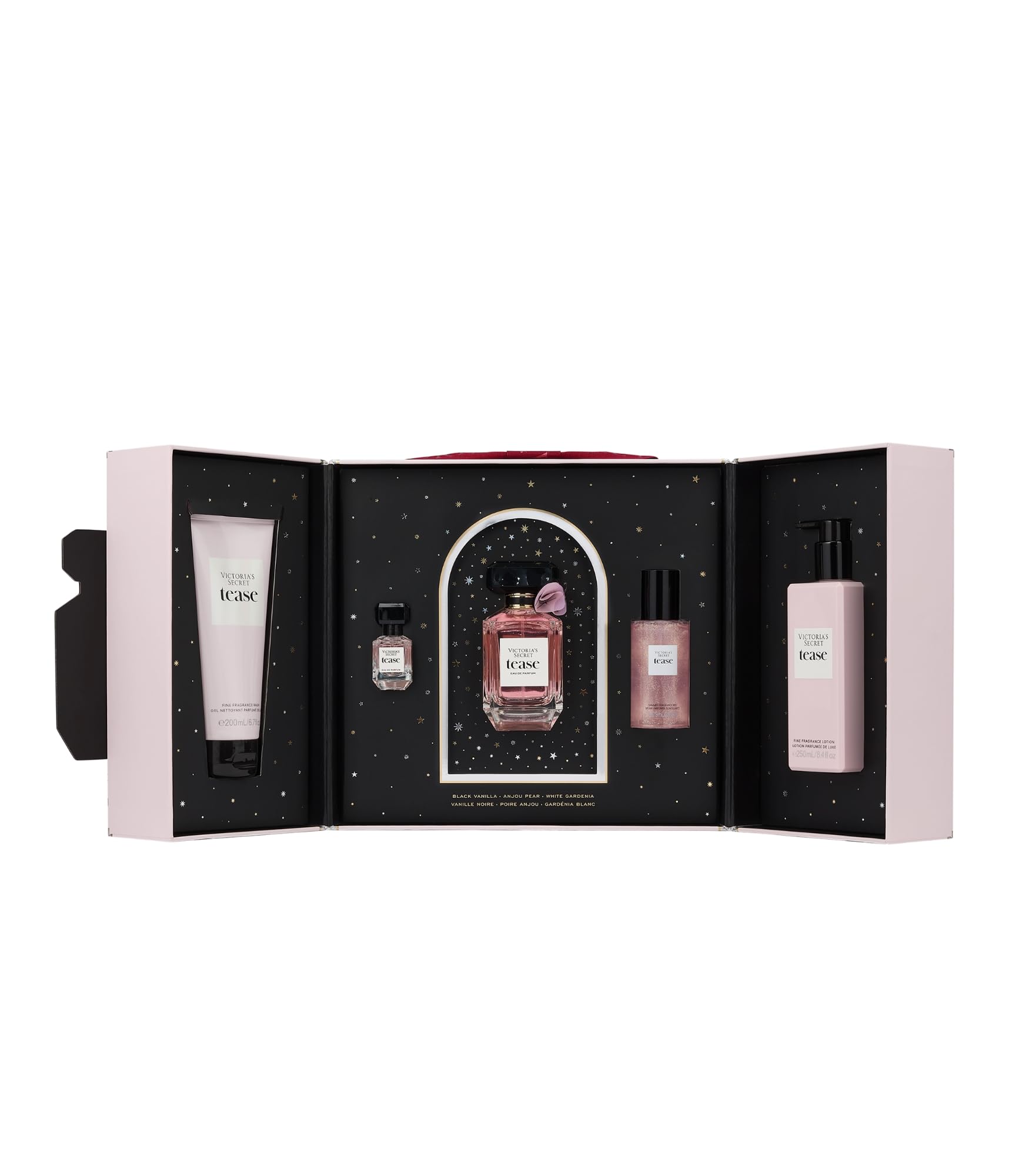 Victoria's Secret Tease Ultimate Fragrance 5 Piece Gift Set: 3.4oz Eau de Parfum, Mini Eau de Parfum, Candle, Lotion & Wash