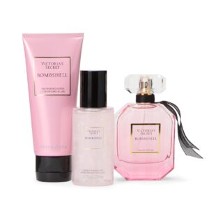 Victoria's Secret Bombshell 3 Piece Luxe Fragrance Gift Set: 1.7 oz. Eau de Parfum, Travel Lotion, & Candle