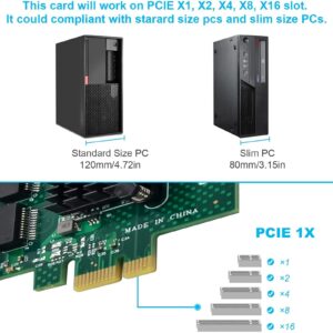 Dual-Port PCIe Gigabit Ethernet Server Adapter with NetXtreme BCM5720-2P Chipset PCI Express 1000M Network LAN Card for Windows Sever Linux Ubuntu VMware