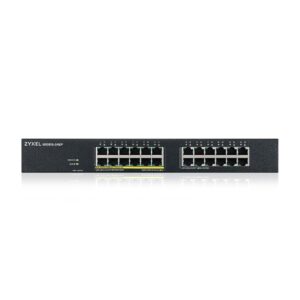 ZYXEL 24 Port PoE Switch Gigabit Ethernet Smart (GS1915-24EP) - Managed, with 12x PoE+ @ 130W, Optional Nebula Cloud, Rackmount, Limited Lifetime Protection