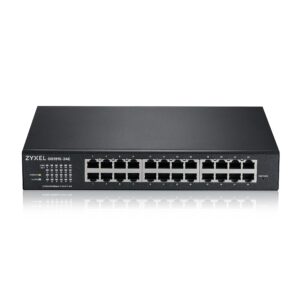 ZYXEL 24 Port Switch Gigabit Ethernet Smart (GS1915-24E) - Managed, Optional Nebula Cloud, Desktop or Wall Mount, Limited Lifetime Protection